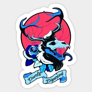 Deerly Departed Sticker